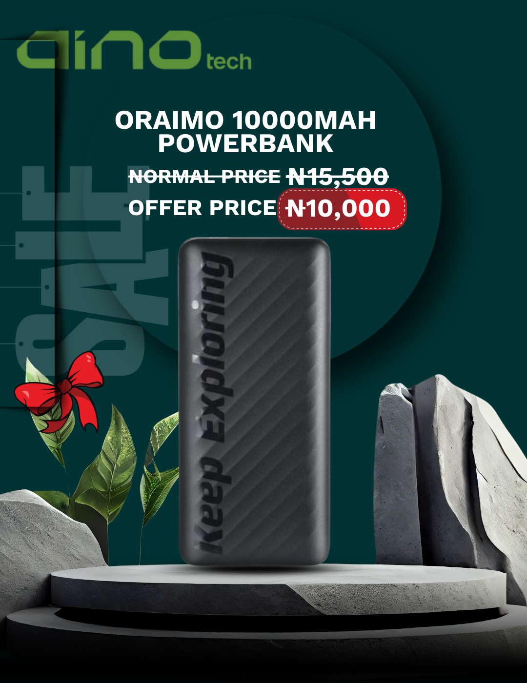 oraimo Toast 10 Flash 10000mAh Power Bank (Model: OPB-P118D)