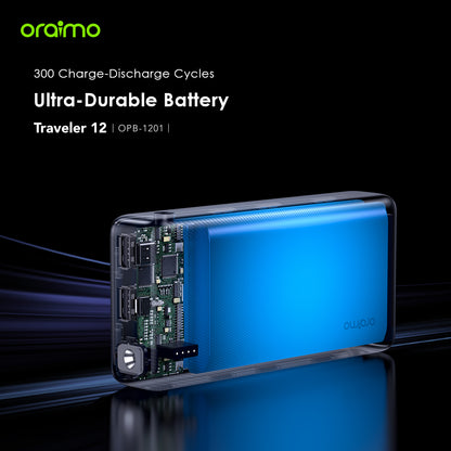 oraimo Traveler 12 20000mAh 12W Fast Charge Type-C 2-Way Power Bank