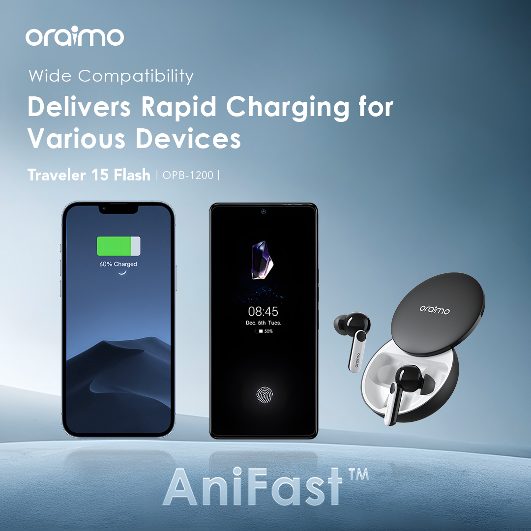 oraimo Traveler 15 Flash 20000mAh 15W 3A Fast Charging Power Bank