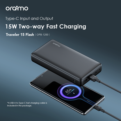 oraimo Traveler 15 Flash 20000mAh 15W 3A Fast Charging Power Bank