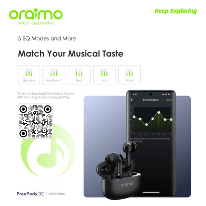 oraimo FreePods 3C ENC True Wireless Earbuds