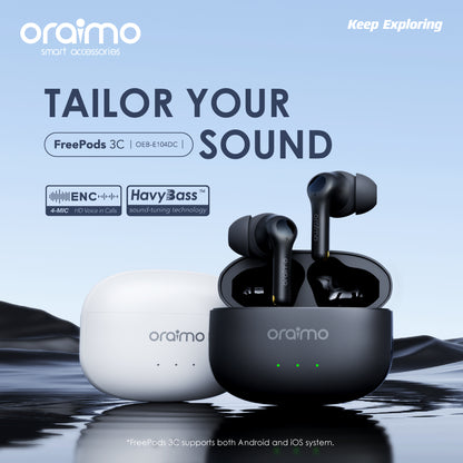 oraimo FreePods 3C ENC True Wireless Earbuds