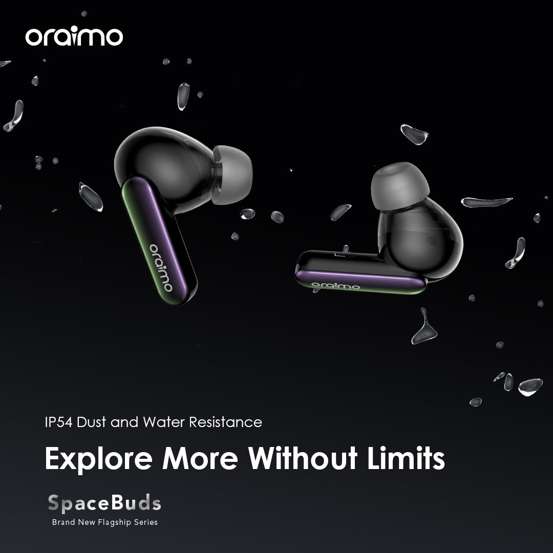 oraimo SpaceBuds 50dB ANC Noise Cancelling Earbuds with Personalized Voice Prompt